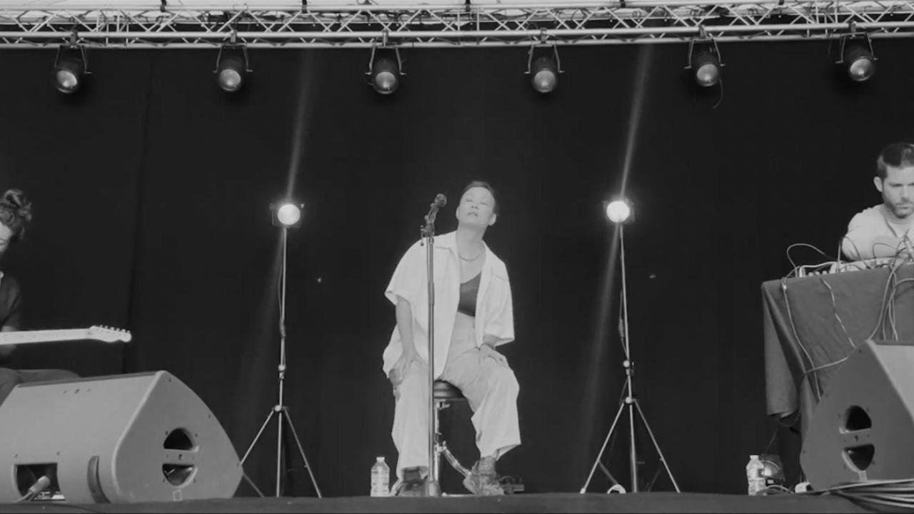 Audrey Chen, Philipp Eden and Joaquin Ortega performing at the Festival Jazz à Luz in France.