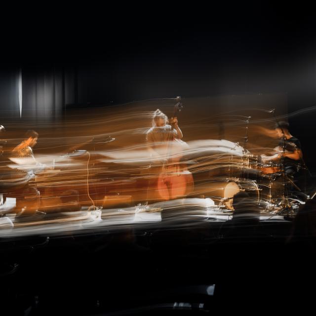 Peculiar photograph by teemu kurko, capturing divr performing at the We Jazz Festival in Helsinki, Finland. 