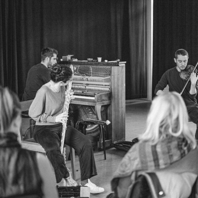 The Trio Eden Loriot Tantanozi playing a concert in Locarno, Switzerland 